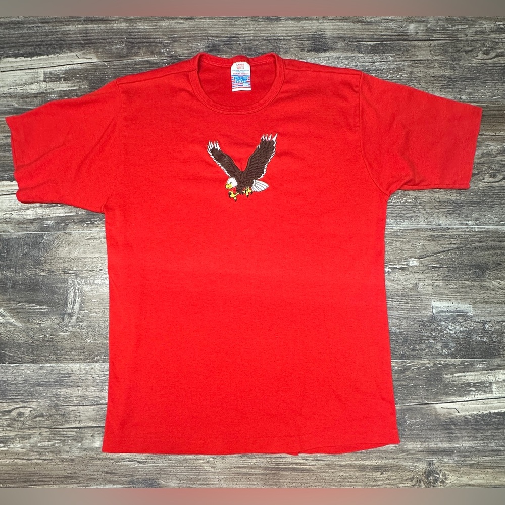 Vintage Sears T-Shirt with Eagle Embroidery - Small/Medium - GUC